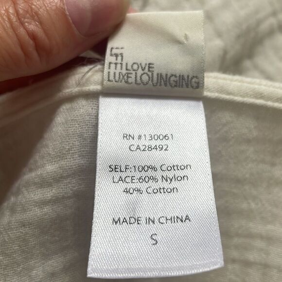 L*Space Boho Gauze & Embroidered Mini Babydoll Dress Cream sz S - Picture 15 of 16